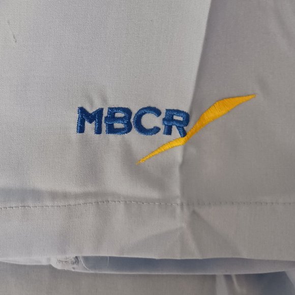 Railroad MBCR Mass Bay Commuter Rail Short Sleeve Shirt Mens Blue Poplin NWT L - Picture 6 of 6
